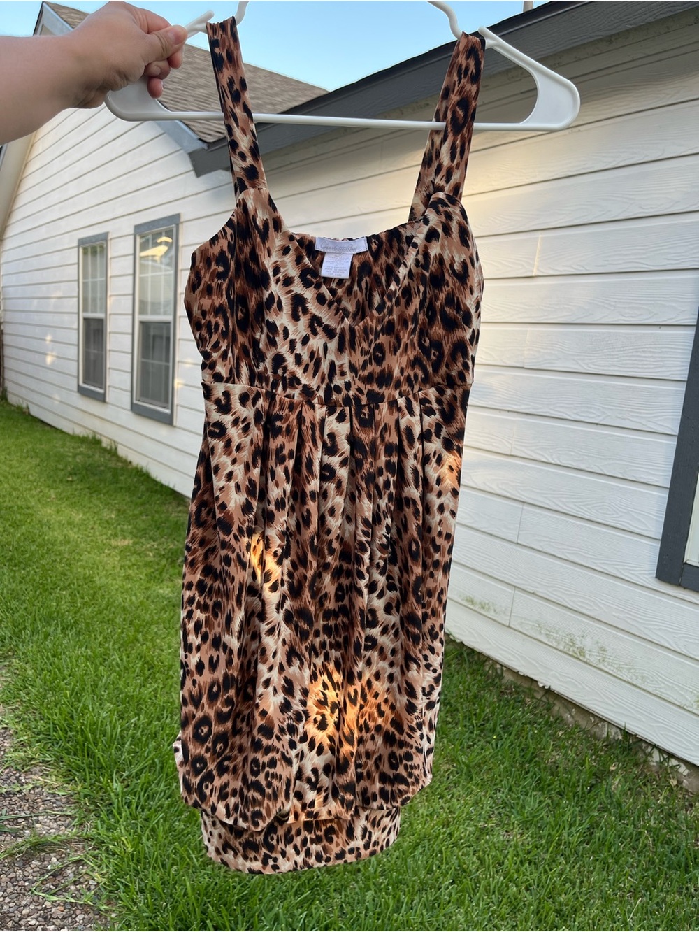 Charlotte Russe Leopard Print Sleeveless Tank Dress